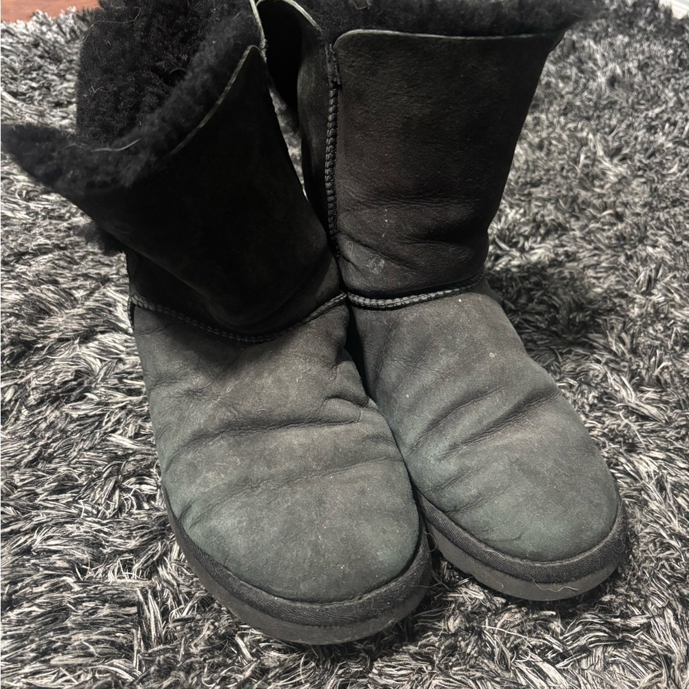 Black Suede Winter Boots